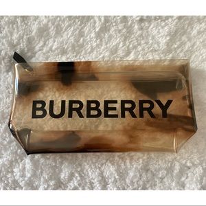 BURBERRY Amber Clear See-Through Cosmetic Makeup Clutch Pouch